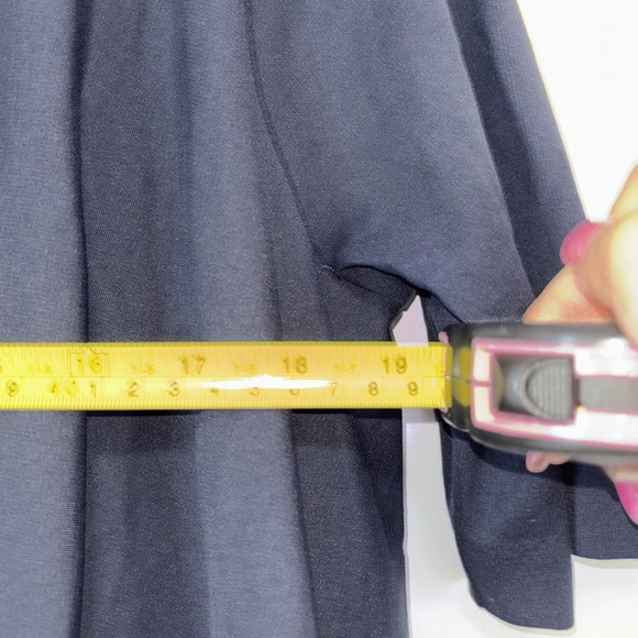 COS Asymmetric Drape Midi Dress Navy Blue Size S - Picture 5 of 9